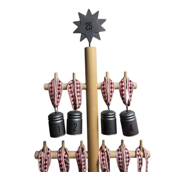 Hearth & Hand with Magnolia Wood Tree Advent Calendar Silver Bells Christmas NEW - Picture 7 of 9